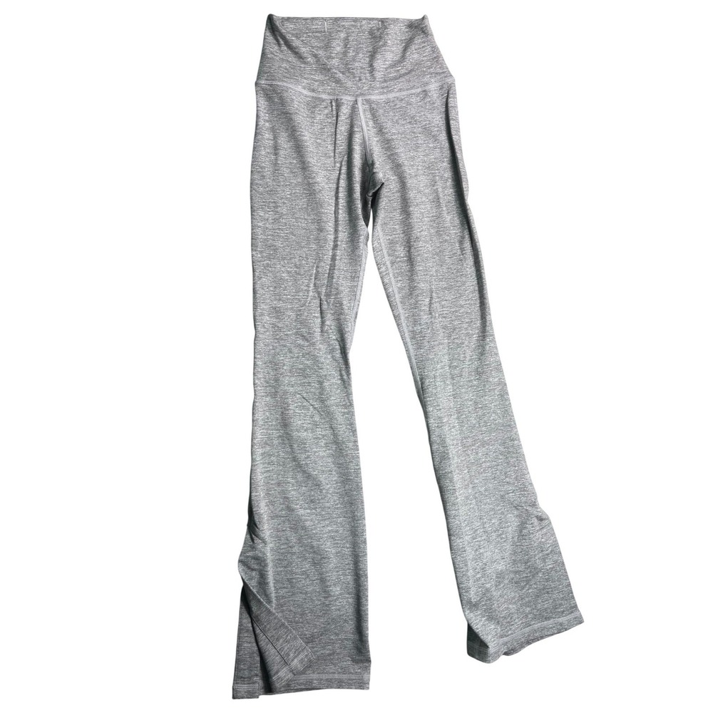OFFLINE by Aerie Flare Leggings Small Gray High Rise Side Slit Yoga Pants